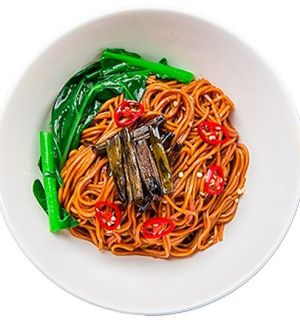 Dry noodles with scallions at My House Dumpling in Leederville