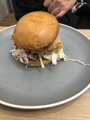 Spicy cauliflower burger at Smithburg in South Melbourne