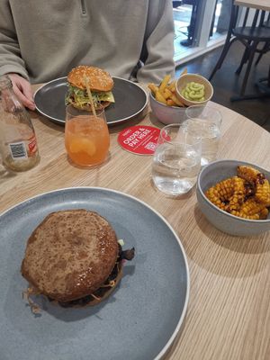 2x burgers and corn ribs at Smithburg in South Melbourne