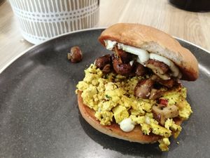 Marko scramble sandwich with all the extras at Smithburg in South Melbourne