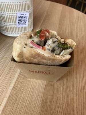 Falafel Pita $13 at Smithburg in South Melbourne
