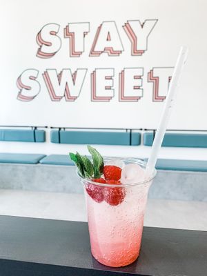 Pink lemonade  at Sweet Nothing Bakehouse in East London