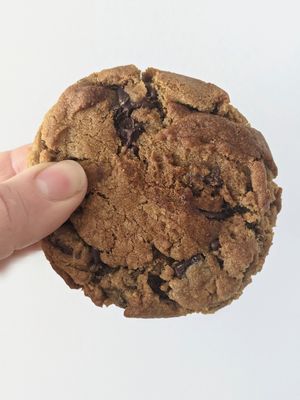 Vegan chocolate chip and peanut butter cookie 🤤 at Sweet Nothing Bakehouse in East London