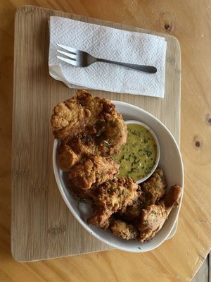 fried oystermushrooms   at Grow in Puerto Viejo De Talamanca