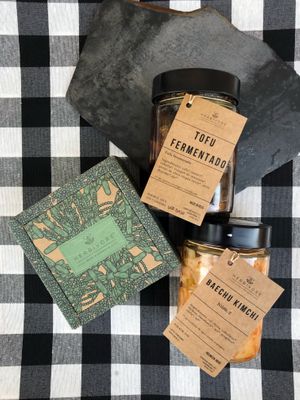 Tofu, Kimchi, camembert at Herbivore Plant Based & Fermented Food in Reus