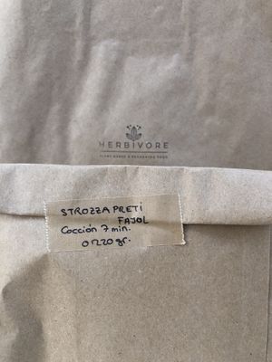 Strozzapreti at Herbivore Plant Based & Fermented Food in Reus