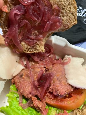 Vegan burger no sauce  at Bamburger in Vicenza