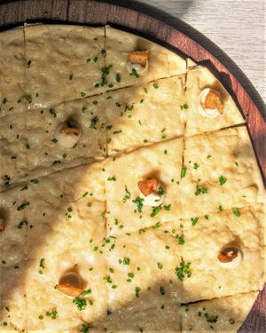 Garlic Pizza
 at Just Vegan - Jumeriah in Dubai