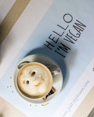 Cappuccino
 at Just Vegan - Jumeriah in Dubai