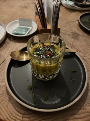 Kokos-Ingwer-Suppe als Vorspeise  at Lieblingscafé in Bregenz