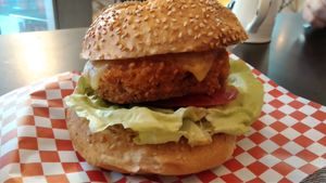 Hamburguesa Classic at La Golosa Vegan Vurger in Barcelona