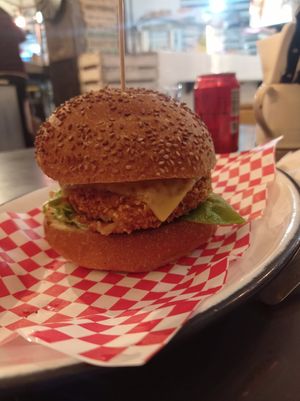  at La Golosa Vegan Vurger in Barcelona