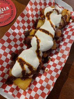 Bravas  at La Golosa Vegan Vurger in Barcelona