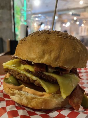 Double  at La Golosa Vegan Vurger in Barcelona