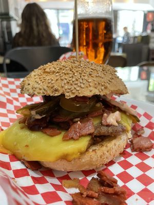 New double vacon  at La Golosa Vegan Vurger in Barcelona
