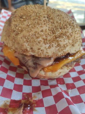  at La Golosa Vegan Vurger in Barcelona