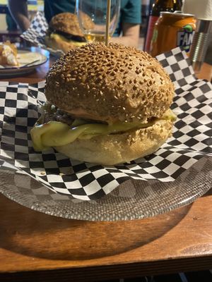 Bacon cheese BBQ burger   at La Golosa Vegan Vurger in Barcelona