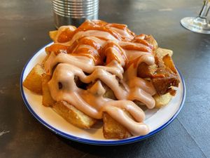 Bravas golosas #Veganuary at La Golosa Vegan Vurger in Barcelona