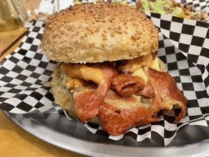   at La Golosa Vegan Vurger in Barcelona