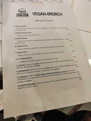 También tienen brunch!! at La Golosa Vegan Vurger in Barcelona