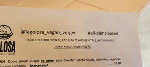 at La Golosa Vegan Vurger in Barcelona
