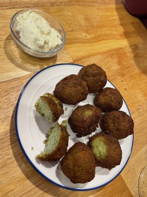 Falafel tapa  at La Golosa Vegan Vurger in Barcelona