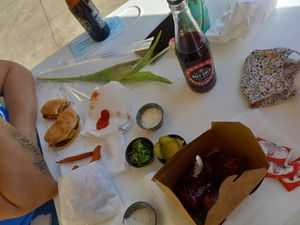 My mom got a burger at Veg & Go Plant Based in Riverside