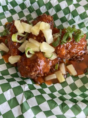 Mango habanero wings! at Veg & Go Plant Based in Riverside