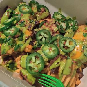 Alien invasion fries, s'good at Veg & Go Plant Based in Riverside