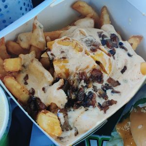 Animal style fries at Veg & Go Plant Based in Riverside