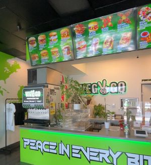 Interior & Menu  at Veg & Go Plant Based in Riverside
