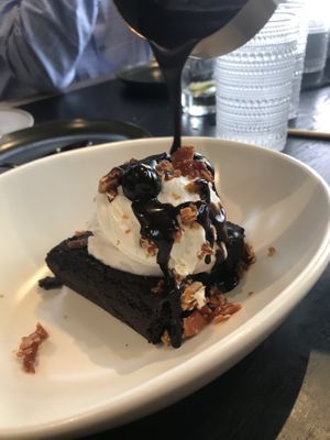 Brownie sundae with toffee bits  at PLANTA in West Palm Beach