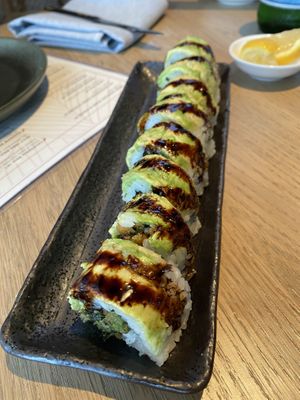 Sushi dragon roll #Veganuary at PLANTA in West Palm Beach