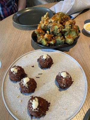 Cauliflower bites and crispy broccoli  #Veganuary at PLANTA in West Palm Beach