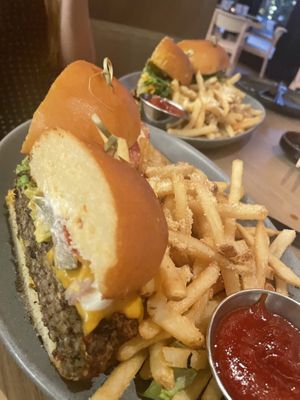 Family favorite burger  at PLANTA in West Palm Beach