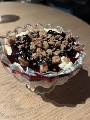 Maple Custard w/ Berries & Crumble  at PLANTA in West Palm Beach