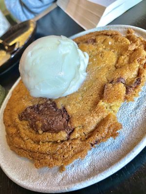 Just capping off the good food with A cookie and ice cream  at PLANTA in West Palm Beach