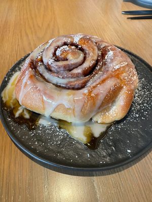 Huge Cinnamon Bun at PLANTA in West Palm Beach