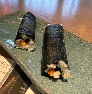 Spicy crab hand roll x2 (happy hour)  at PLANTA in West Palm Beach
