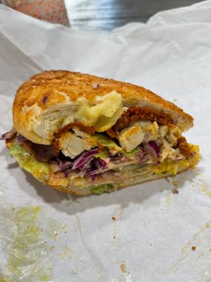 Chikn bacn avocado club type sandwich  at Timmy Ginger's Sandwich Shop in Roseville