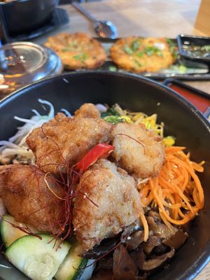 Bibimbap with cauliflower and gochujang sauce  at Kini in Hamburg