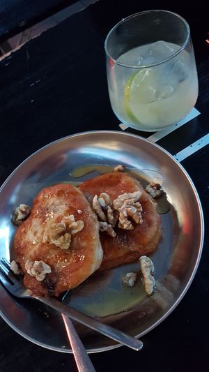 Hotteok (chewy pancakes filled with red bean paste) at Kini in Hamburg