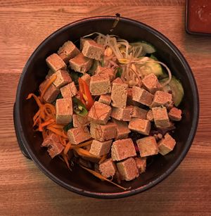 Fried Tofu Bibimbap  at Kini in Hamburg