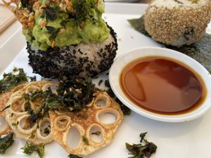 Close up of musubi plus at 279 in West Melbourne