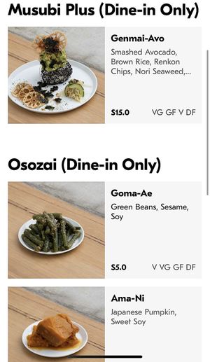 Vegan dishes on the menu at 279 in West Melbourne