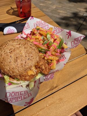 One of the burgers and fries at Döner Summer in Hull