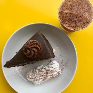 Award winning cakes and whole in the ground coffee...roasted locally in apperly bridge at Scoff's in Horsforth