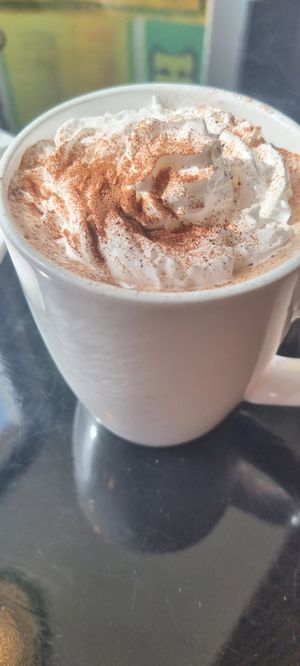 Hot chocolate at Scoff's in Horsforth