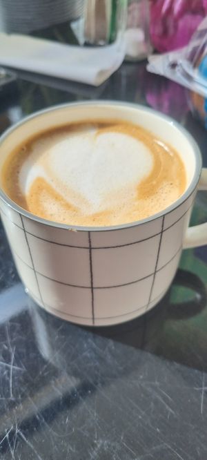 Flat white at Scoff's in Horsforth