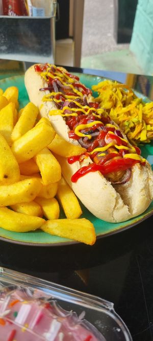 Plain Hotdog at Scoff's in Horsforth